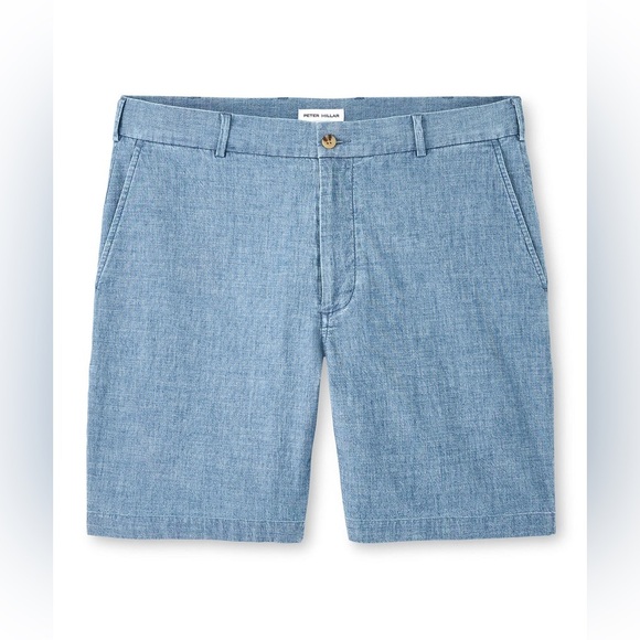 Peter Millar Chambray Indigo Shorts Size 46R NWT - Picture 1 of 5